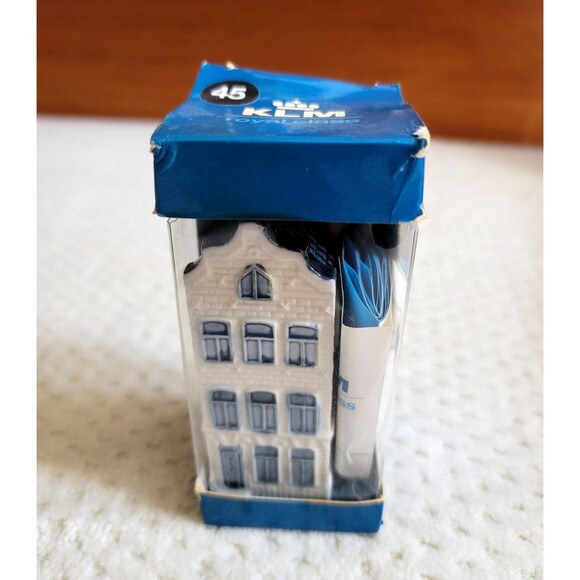 VTG EUC KLM Blue Delft House #45 Bols Empty Holland Dutch KLM Airlines in Box - Picture 1 of 10